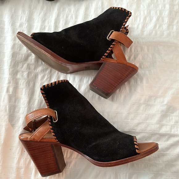 Frye Suede Strap Heeled Sandals - Picture 2 of 5